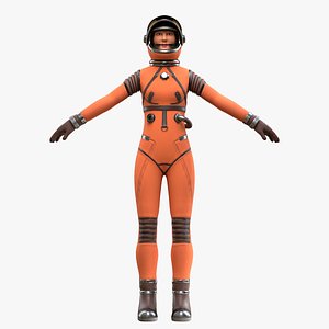 3D Space Woman Character