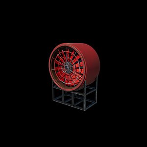 Big Metro Fan 3D model model