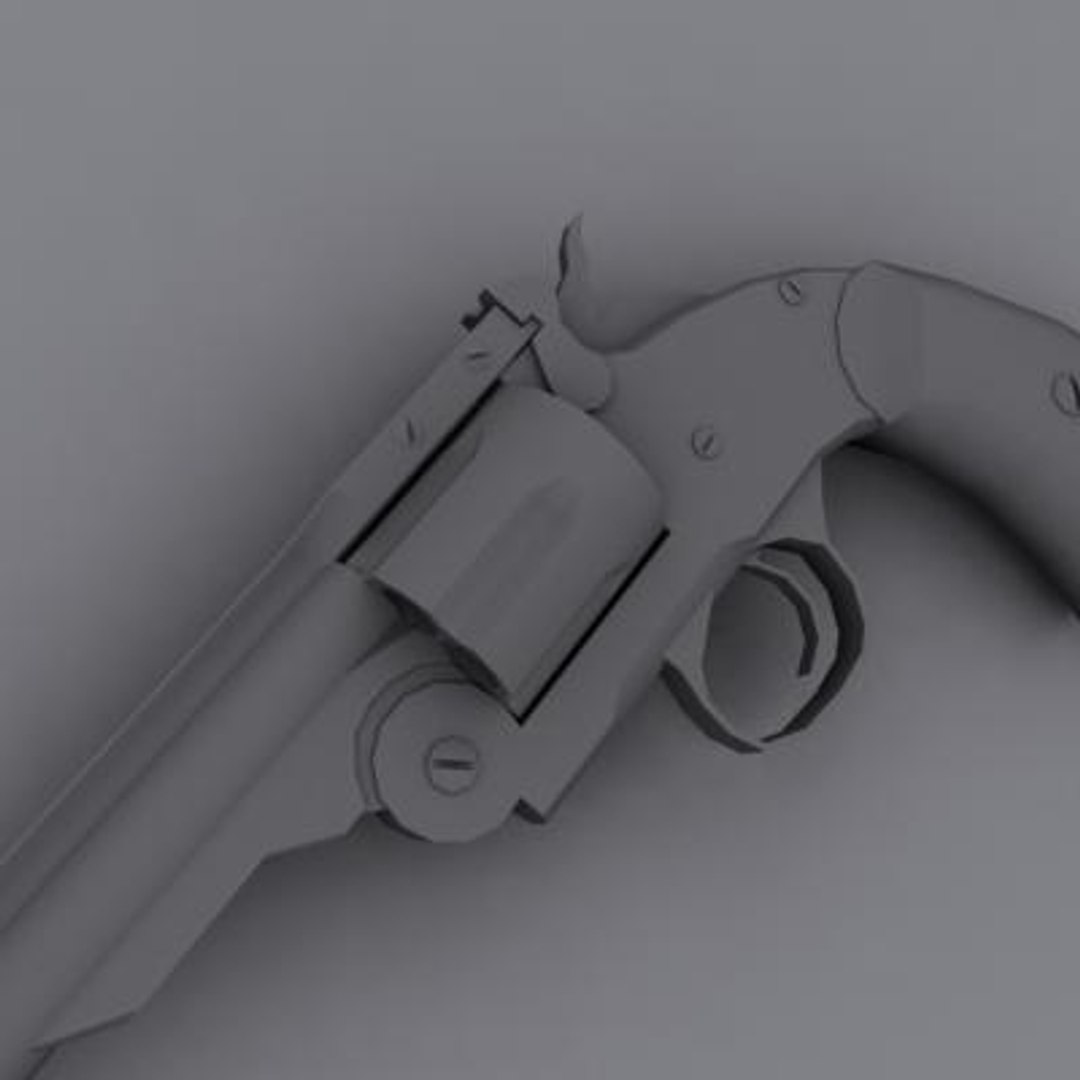 smith wesson schofield revolver 3d max