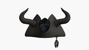 3D Satanic Pirate Hat A07 - Fantasy Character Design model
