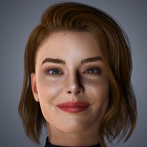 3D Emma Stone Character model