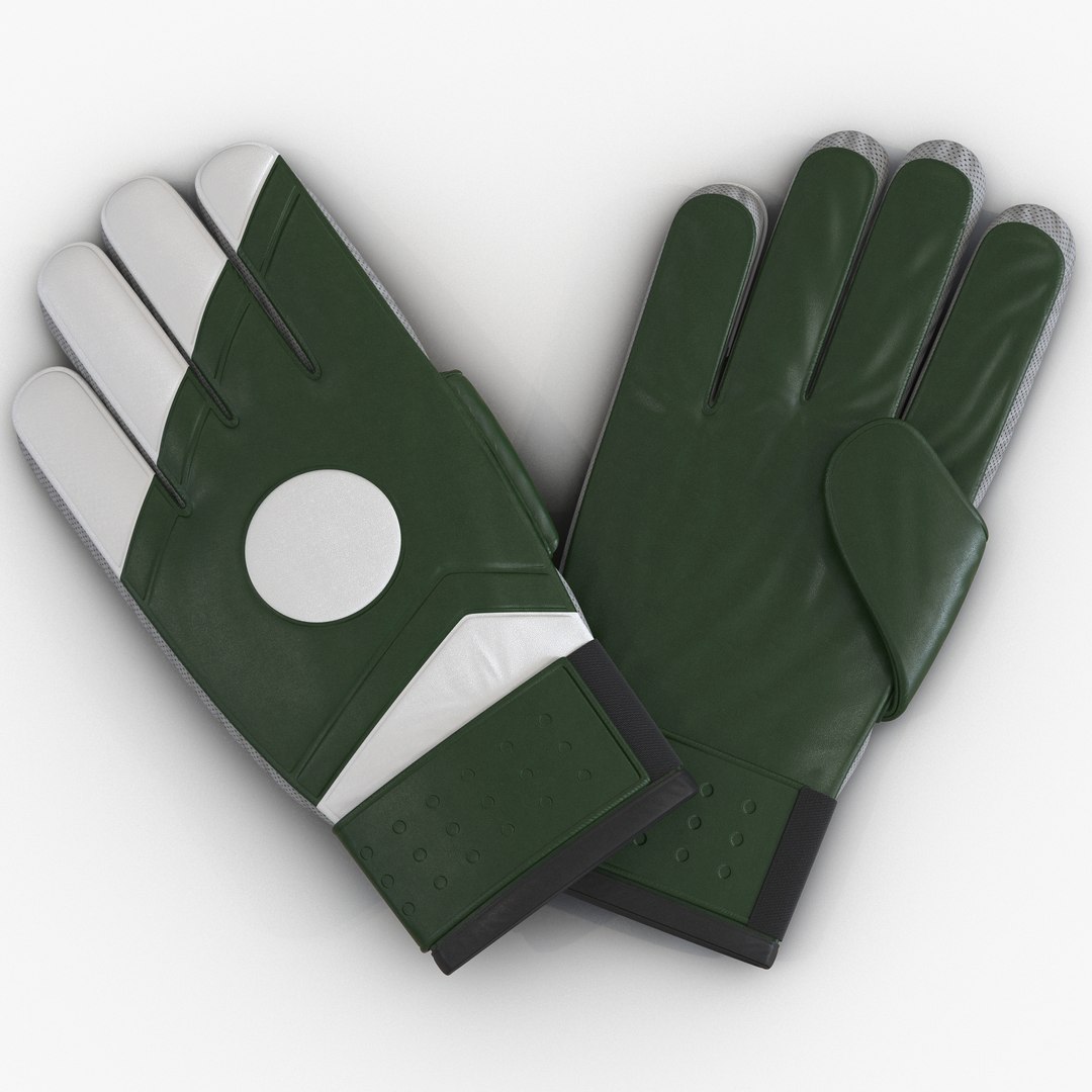Goalie Gloves Green 3D Model 3D model preview