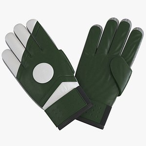 Goalie Gloves Green 3D Model
