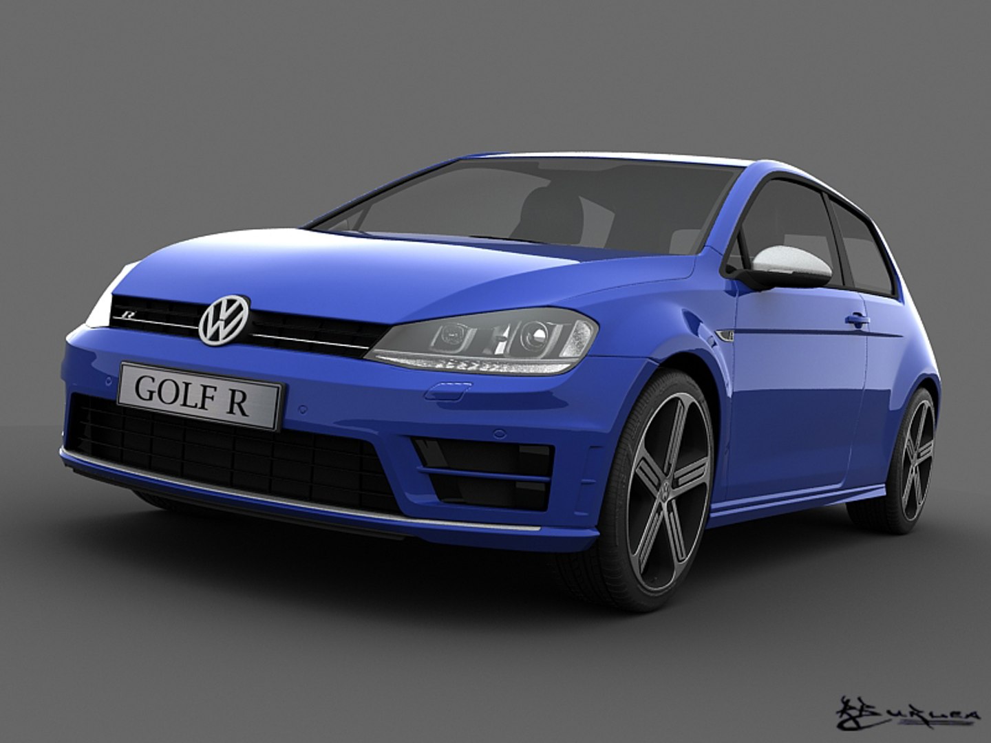 3d Model Volkswagen Golf R 3