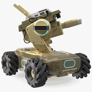 3D mini tank drone rigged model