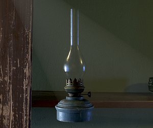 3D Old Kerosene Lamp 4K