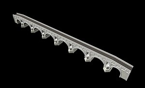 Multi-arch stone road bridge (Roman) .c4d