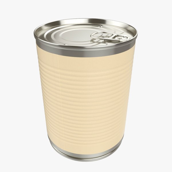 3D US no 2 Canned Food Pop Top Low High Poly