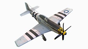 3D model united states american fighter aircraft