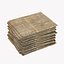 3D newspaper stack grungy model
