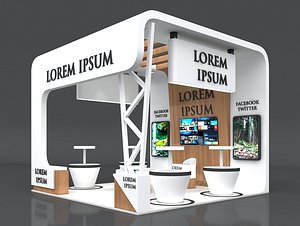 3D booth exhibit stand