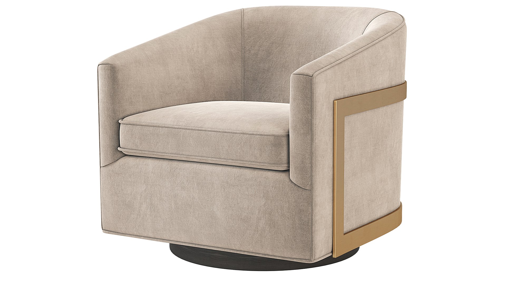 Reginald Swivel Chair Restoration Hardware RH Model TurboSquid 1832801