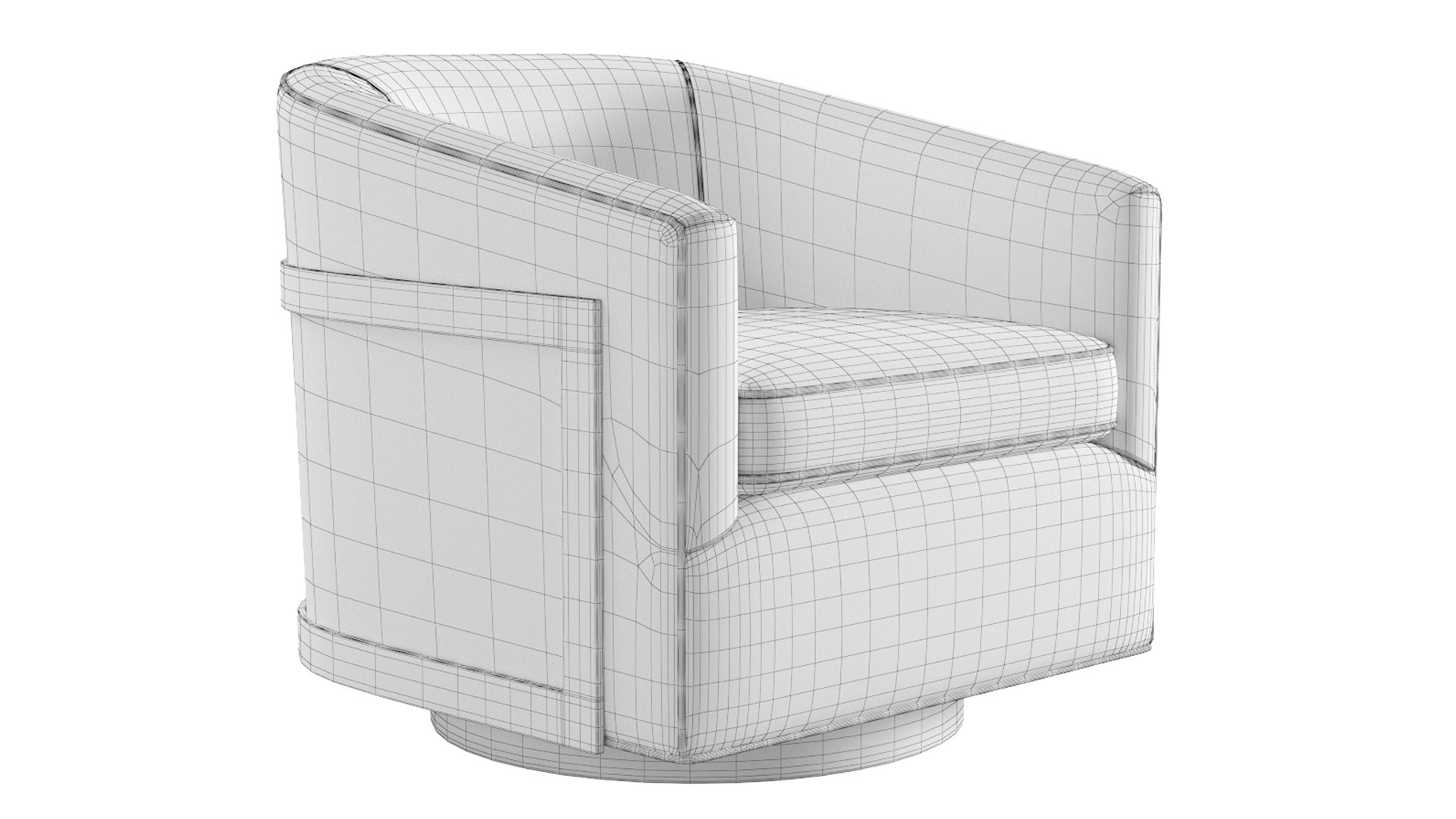 Reginald Swivel Chair Restoration Hardware RH Model TurboSquid 1832801