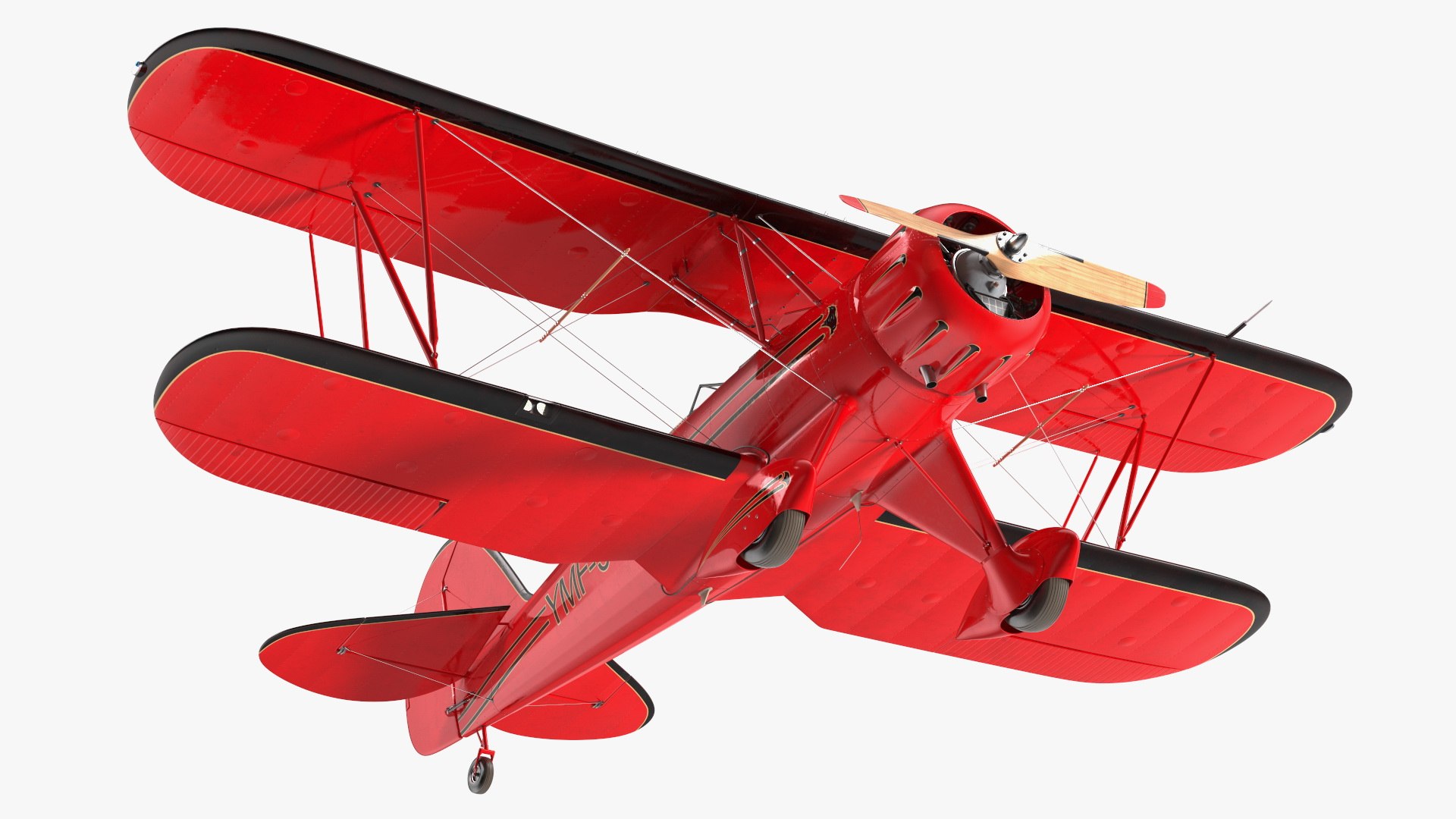Spirit of 30A Coastal Biplane YMF-5 Rigged 3D model preview