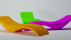 3D monoblock sun lounge model