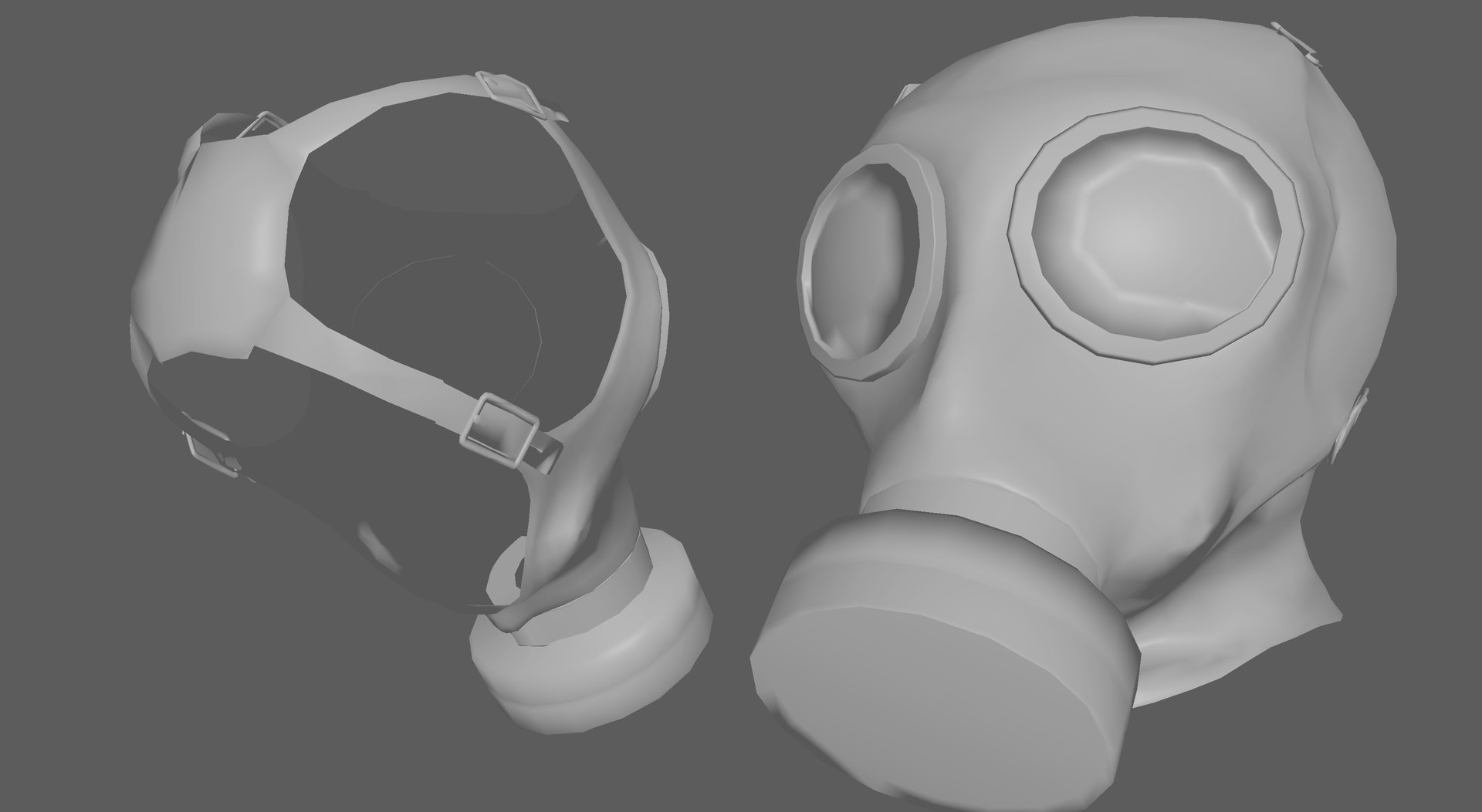 3D Gas Mask Low-poly model - TurboSquid 2046648