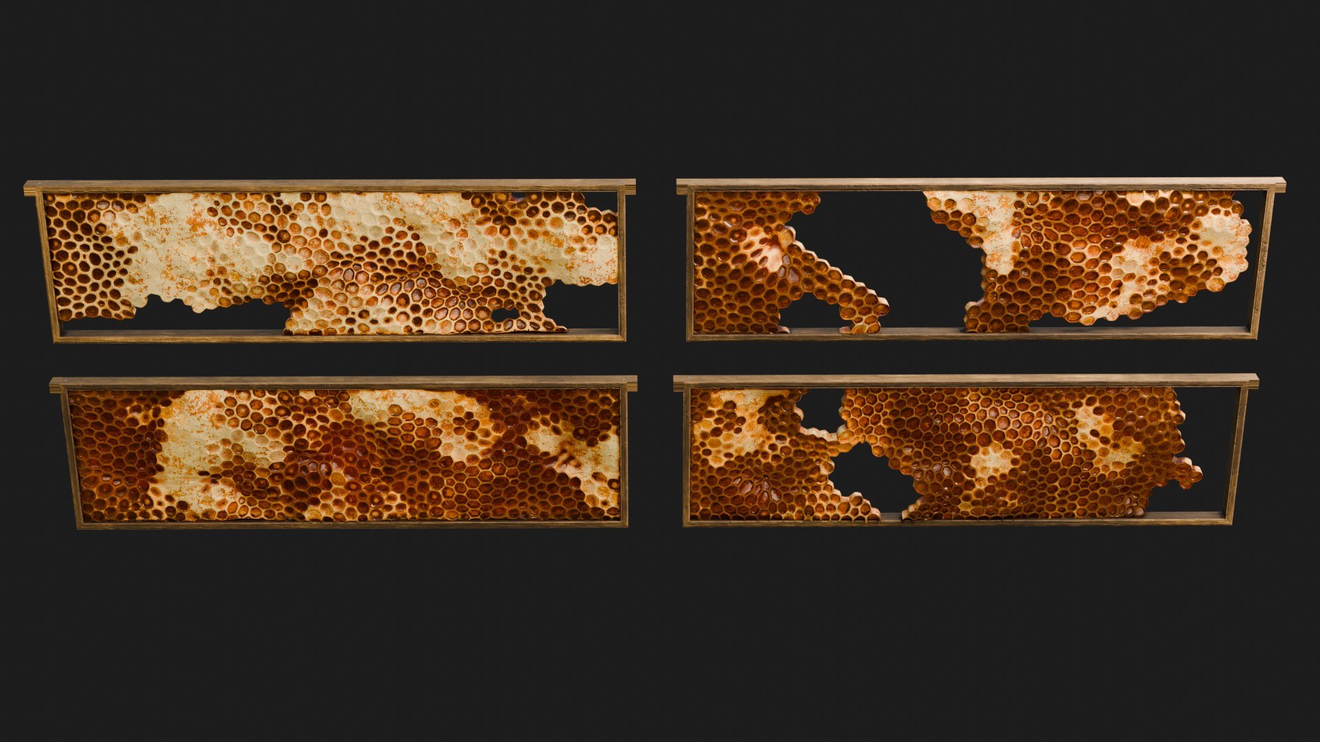 3D Honeycomb Frames model https://p.turbosquid.com/ts-thumb/MO/qaD9C7/n9/preview0004/jpg/1738898270/1920x1080/fit_q87/73314d5f9b8a3583f3f0bdd45a6050bc221f391a/preview0004.jpg