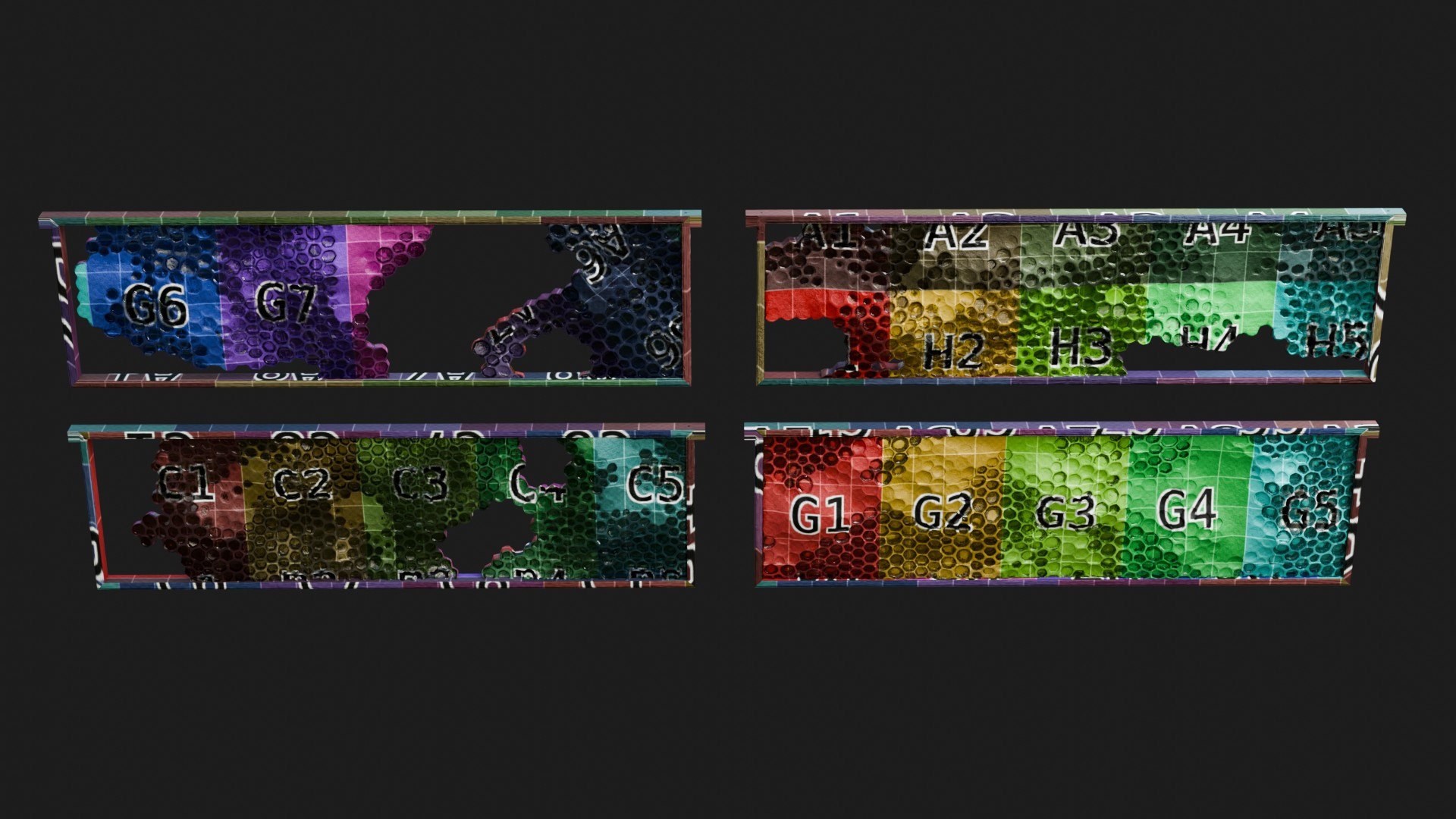 3D Honeycomb Frames model https://p.turbosquid.com/ts-thumb/MO/qaD9C7/tc/preview0002/jpg/1738898268/1920x1080/fit_q87/2c383abc6f2959f328b66f26466005d0726689ad/preview0002.jpg