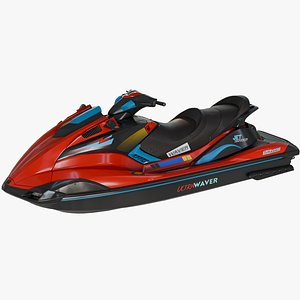 Jet Ski 01 Red Generic All PBR Unity UE Textures 3D model