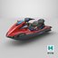 Jet Ski 01 Red Generic All PBR Unity UE Textures