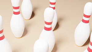 Ten-Pin Pin Deck 3D model