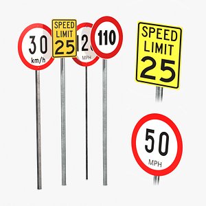 Road Signs Pack - Speed Limits Bundle