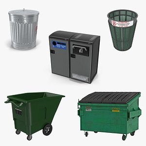 Public Garbage Cans Collection