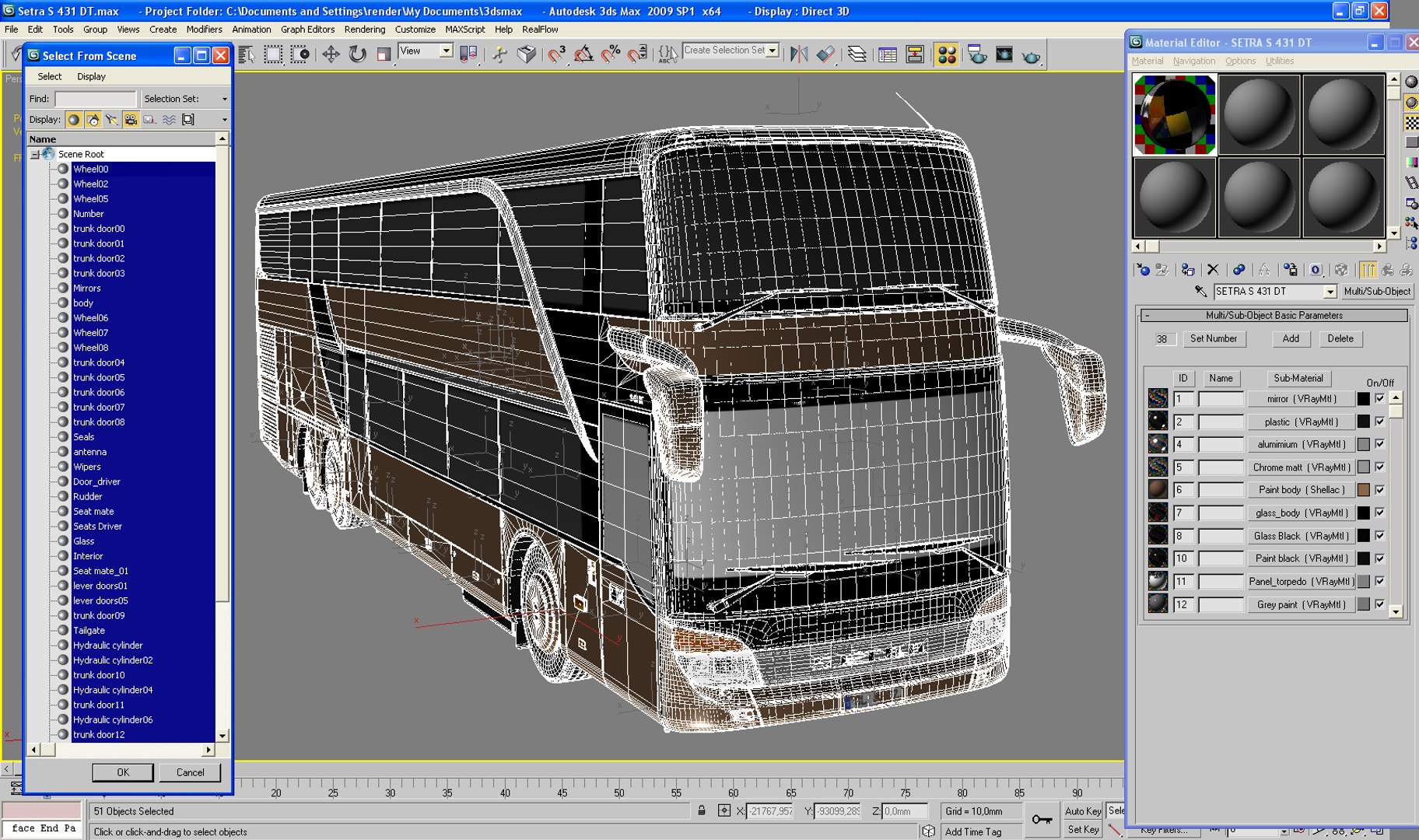 Setra S 431 3d C4d