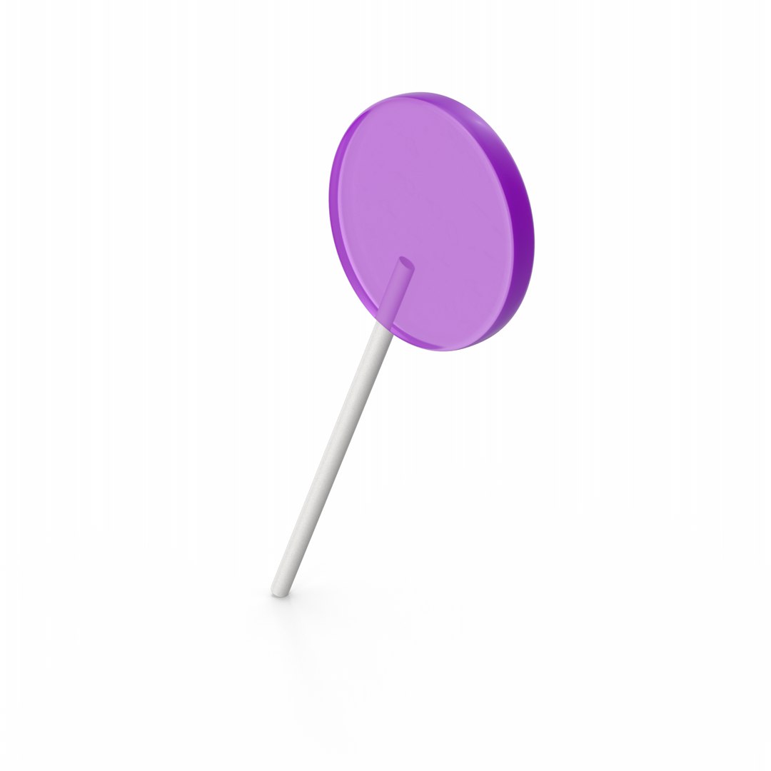 3D Purple Lollipop Candy - TurboSquid 2158639