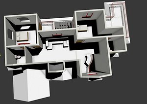 interiors plan 3D model