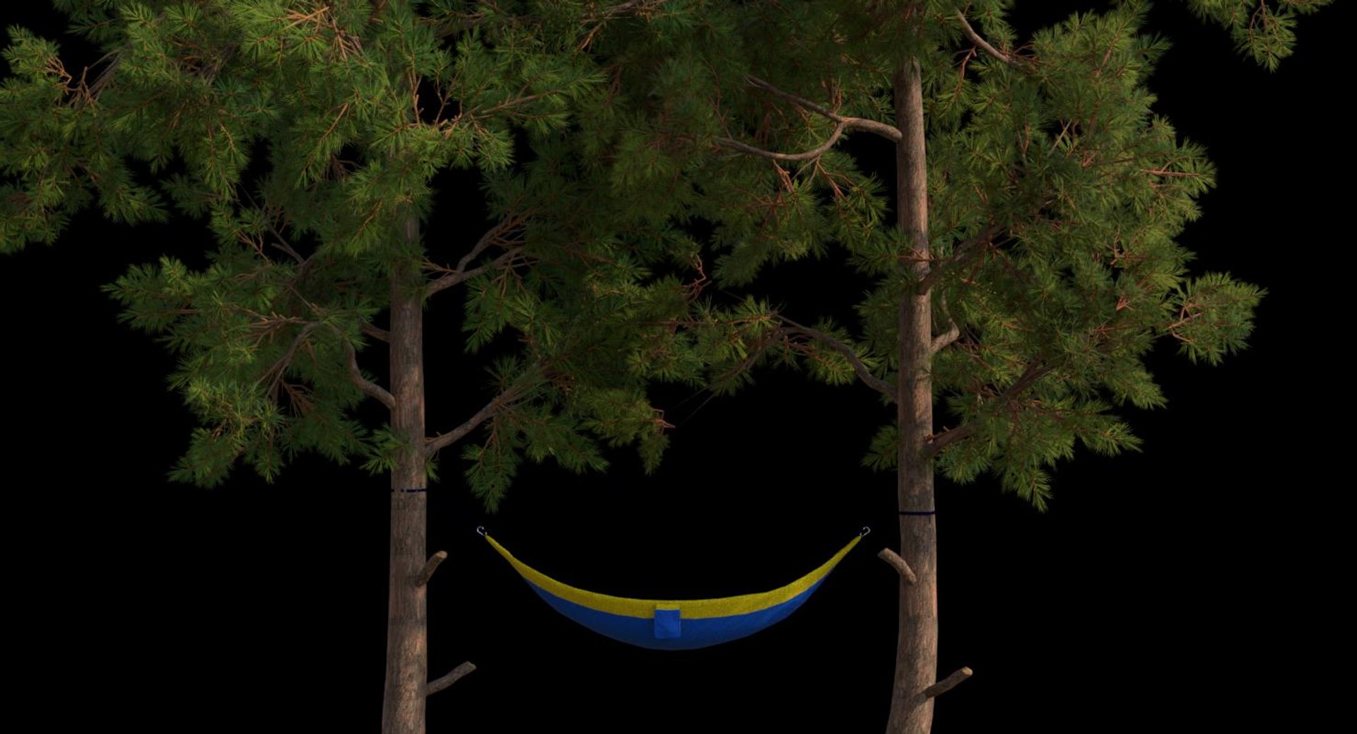 Rigged Hammock Hanging Trees 3D Model - TurboSquid 1400878