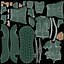 Soldat miniature avec mitrailleuse