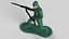 Soldat miniature avec mitrailleuse