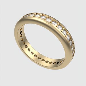 Sparkling Row Eternity Band JDBCo 3D model