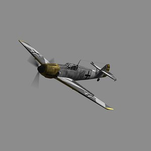 messerschmitt me-109e fighter 3d obj