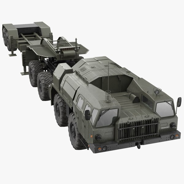 maz 74106 trailer green 3D model