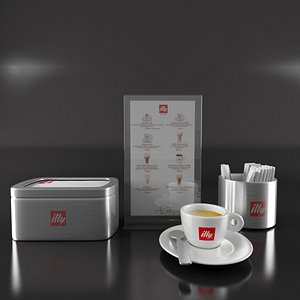 3d max illy cafe coffee