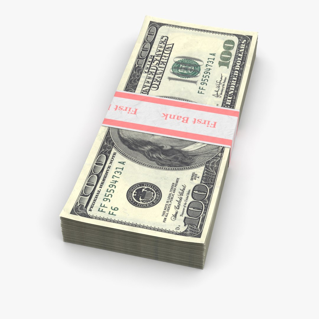3D dollars stack - TurboSquid 1247313