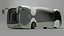 Futuristic Electric Bus Concept Green Rigged model