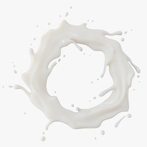 3D Milk Splash Circle