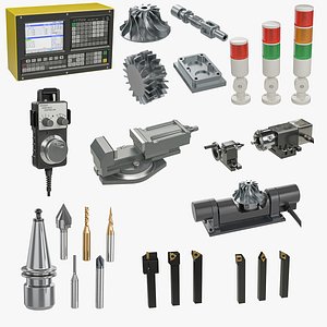 3D Lathe Kitbash model