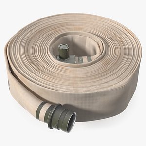 3D White Fire Hose model