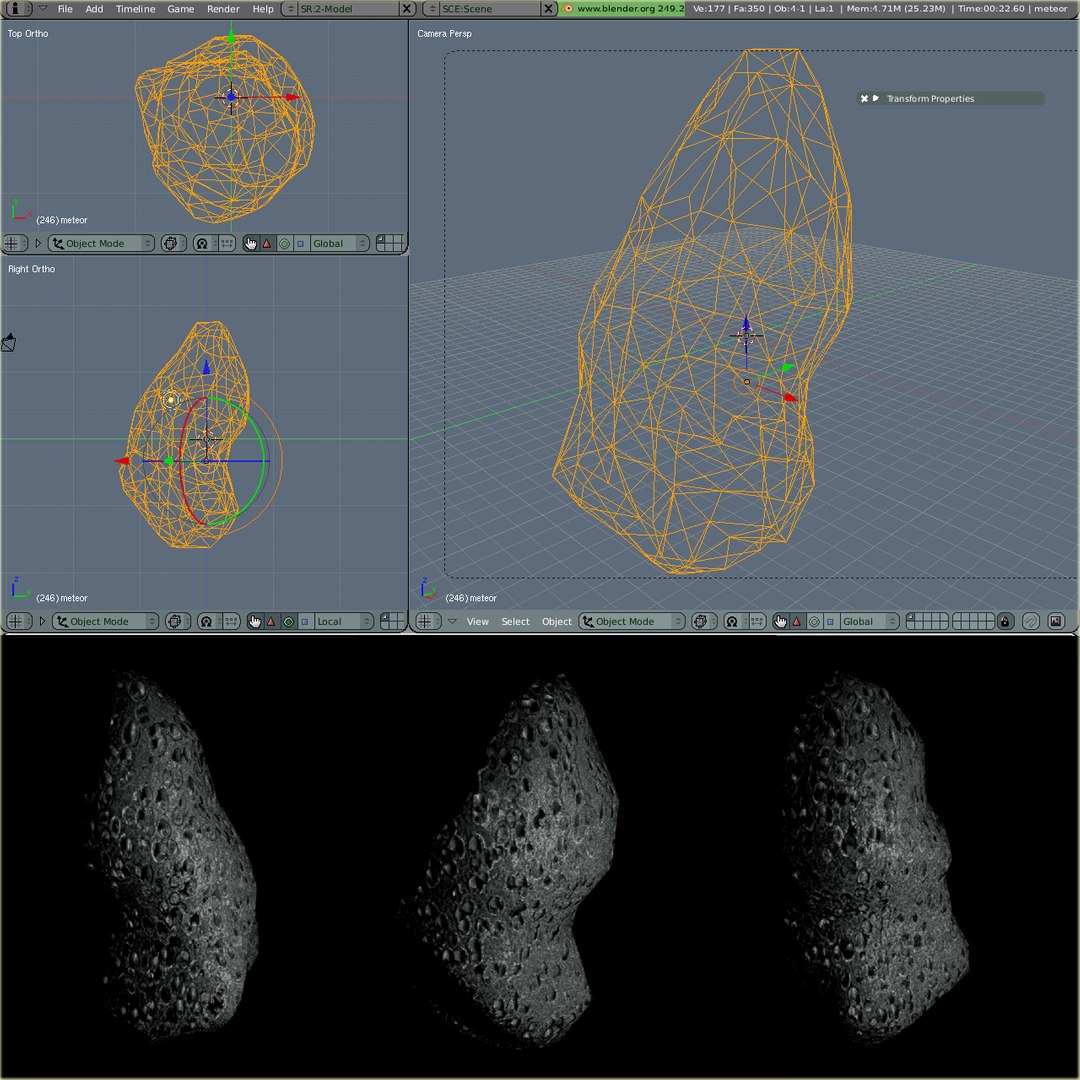 3d model of meteor