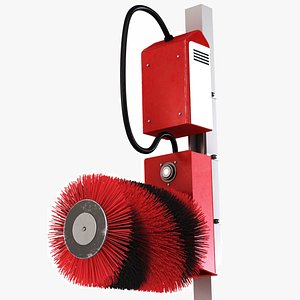 3D Cow Farm Spinning Brush 02 model