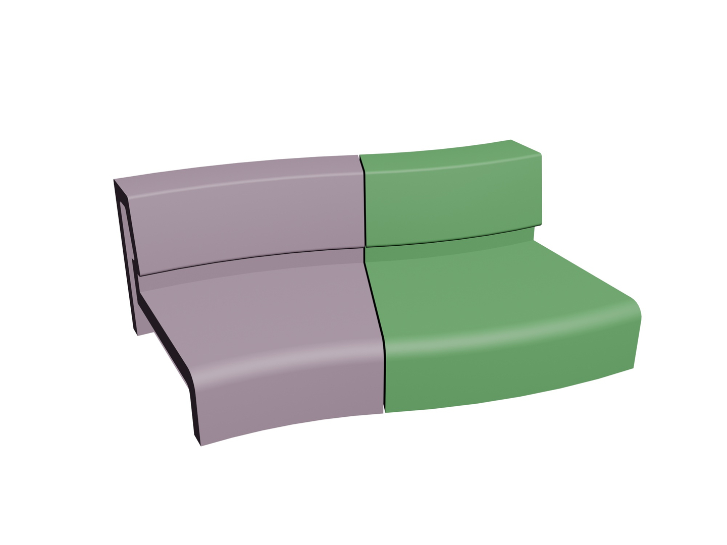 Free 3D Sofa Curved - TurboSquid 1218619