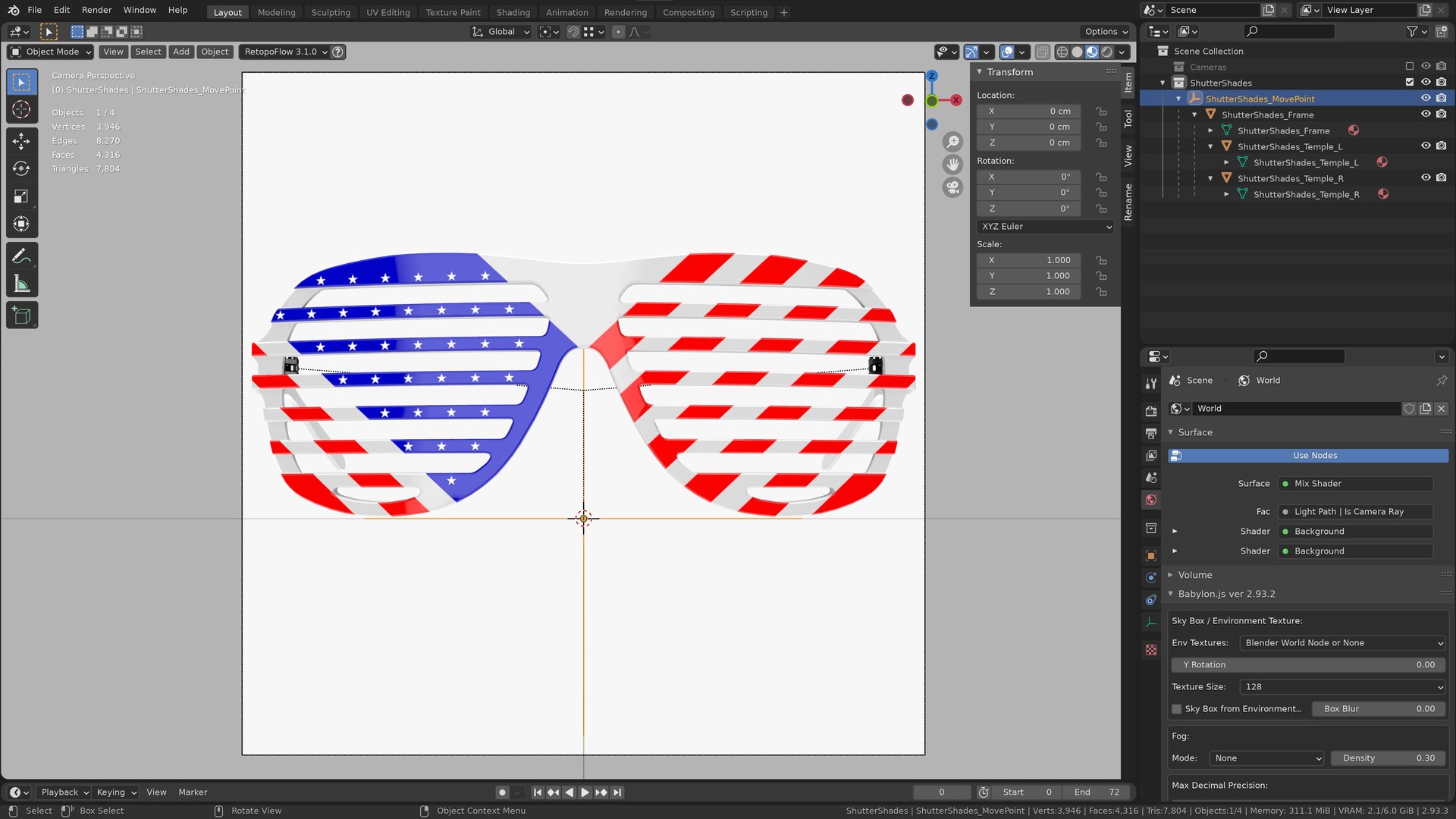 3D Shutter Shades Sunglasses with USA Flag print - Game Asset model https://p.turbosquid.com/ts-thumb/MP/wINZaQ/fX/shuttershades_usa_flag_blender_001/jpg/1629710259/1920x1080/fit_q87/529f3c927dcad96a4de6a42e878705d49689e868/shuttershades_usa_flag_blender_001.jpg