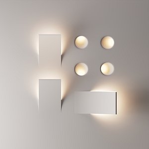 Minimalist Geometric Wall Light Set 3D model