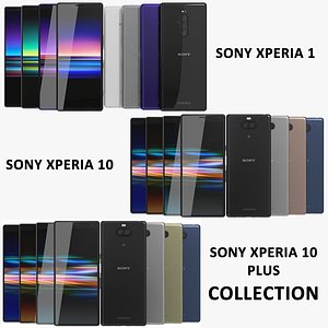 3D realistic sony xperia 1 model
