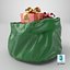 Borsa verde aperta di Babbo Natale con regali 2