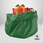 Borsa verde aperta di Babbo Natale con regali 2
